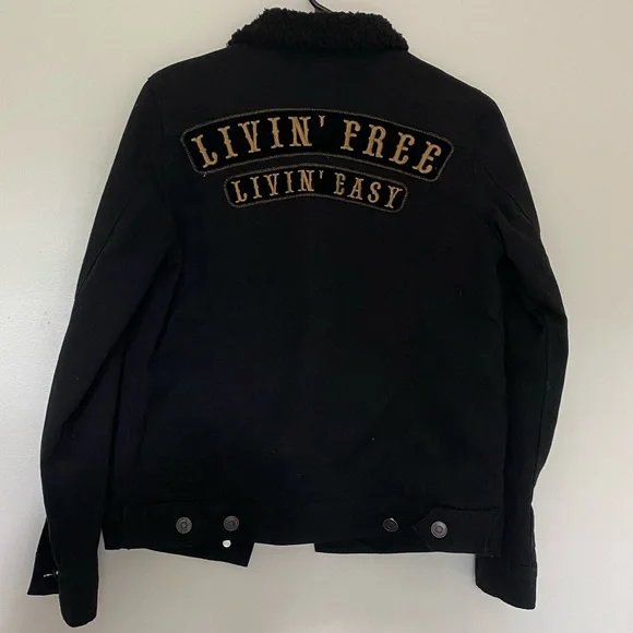 Dolls Kill Lira livin free livin easy black jacket - Picture 1 of 3